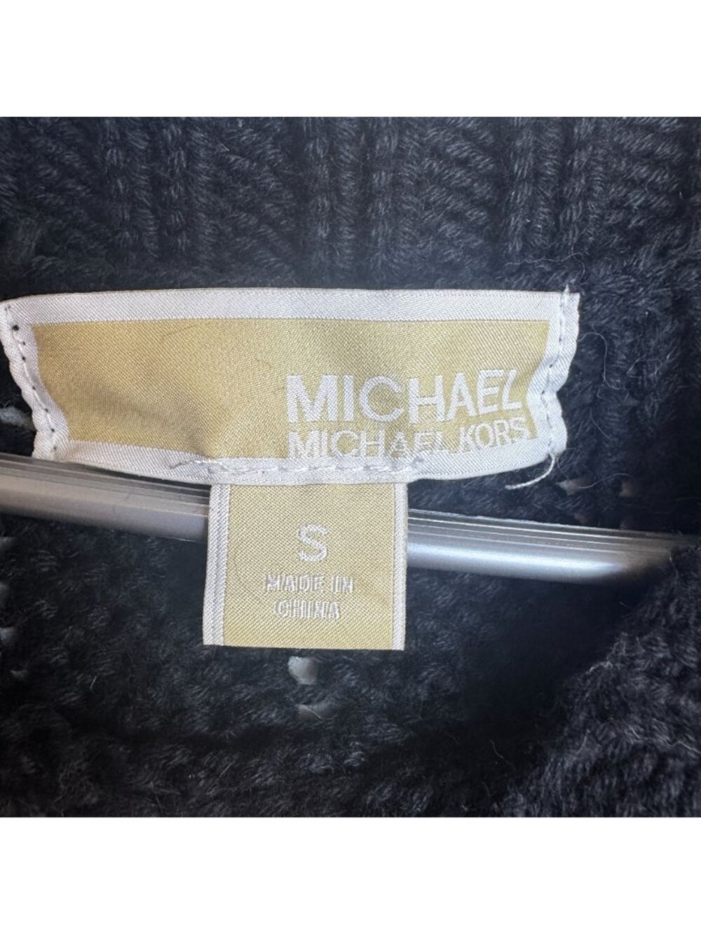 Michael Kors S oversized gray knit poncho sweater batwing slouchy soft Cozy warm - Picture 3 of 6